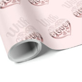 Met liefde Valentijn roos gouden harten roze Cadeaupapier (Rol Hoek)