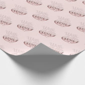 Met liefde Valentijn roos gouden harten roze Cadeaupapier (Hoek)