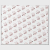 Met liefde Valentijn roos gouden harten wit Cadeaupapier (Vlak)