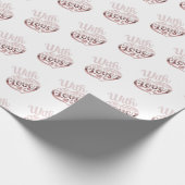 Met liefde Valentijn roos gouden harten wit Cadeaupapier (Hoek)