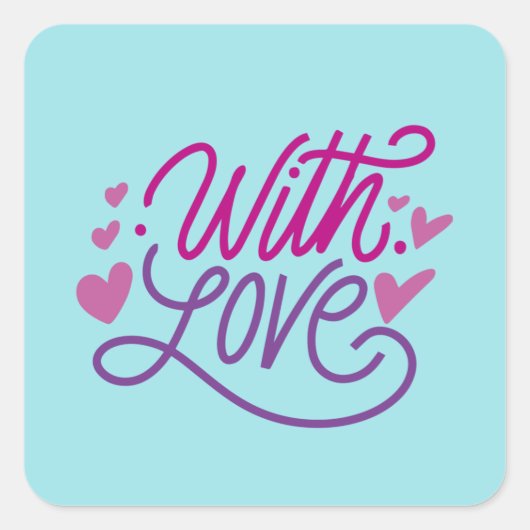 Met Liefde Valentijnsdag Quote | Sticker Seal (Voorkant)