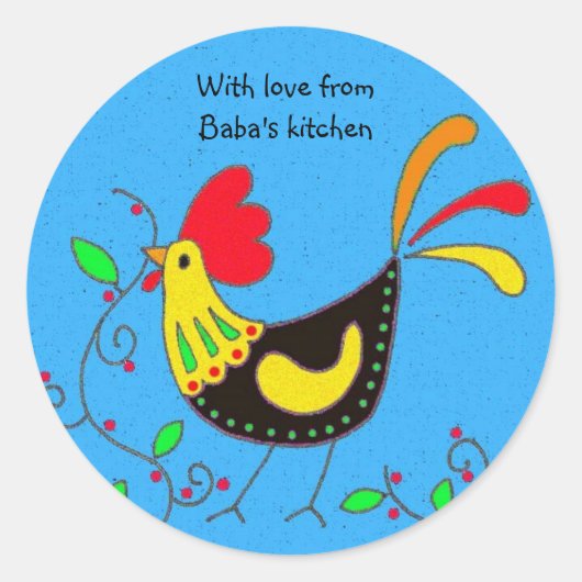 Met liefde van Baba's keuken Ronde Sticker (Voorkant)