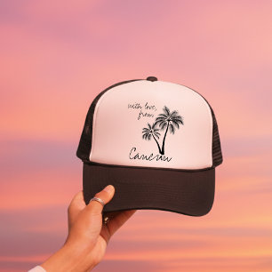 Met liefde van bestemming trouwfeest merchandise trucker pet