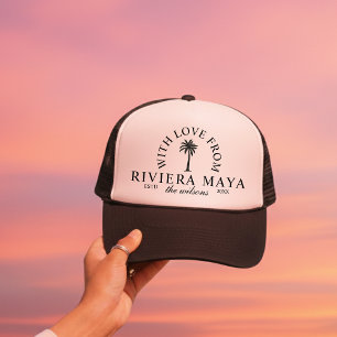Met liefde van bestemming trouwfeest merchandise trucker pet