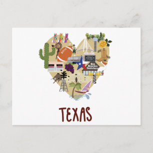 Met liefde van de Grote Staat Texas Briefkaart