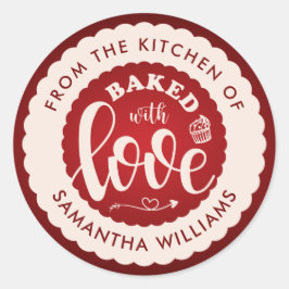 Met liefde van de keuken-homemade bakkerij ronde sticker