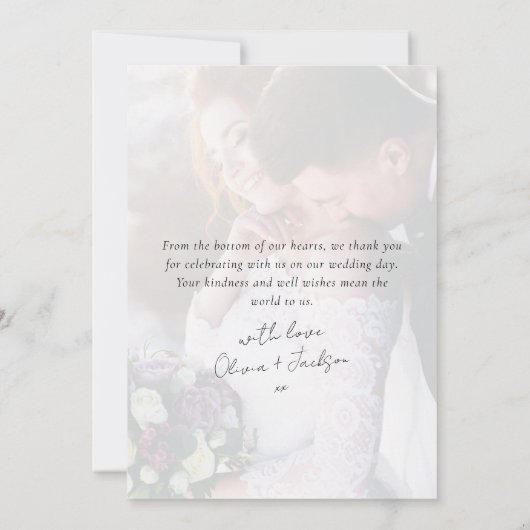 Met liefde van de nieuwe Mr & Mrs Wedding Bedankkaart (Achterkant)