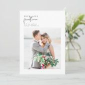 Met liefde van de nieuwe Mr & Mrs Wedding Bedankkaart (Staand voorkant)