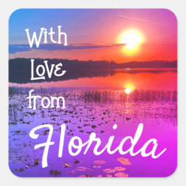 "Met liefde van de Sticker" Vierkante Sticker