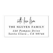 Met liefde van | Familienaam en retouradres Zelfinktende Stempel (Design)