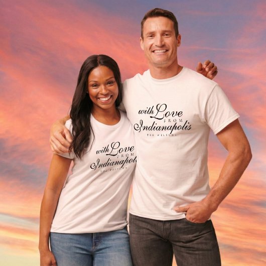 Met liefde van het trouwverkoopstation t-shirt