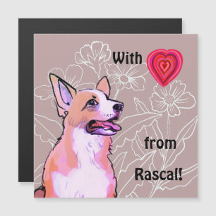 Met liefde van je Corgi – Mooie magnetische kaart
