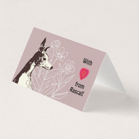 Met liefde van je Whippet Kaart (Voorkant)