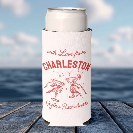 Met liefde van [jouw stad] 🍸 Custom Bachelorette Seltzer Blikjeskoeler