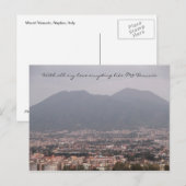 Met liefde van Mount Vesuvio Briefkaart (Voorkant / Achterkant)