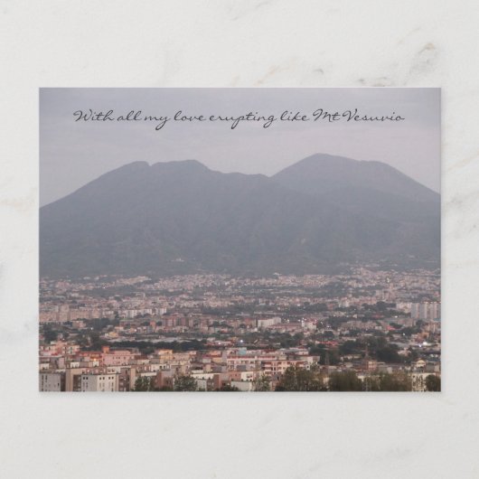 Met liefde van Mount Vesuvio Briefkaart (Voorkant)