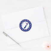 Met Liefde Van NIEUW-ZEELAND Vlag Kaart Ronde Sticker (Envelop)