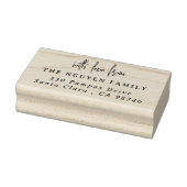 Met Liefde Van Script Elegant Familienaam Adres Rubberstempel (Stempel)