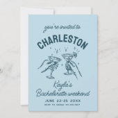 Met liefde van [Your City] Blue Bachelorette Party Kaart (Voorkant)