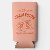 Met liefde van [Your City] Custom Bachelorette Seltzer Blikjeskoeler (Achterkant)