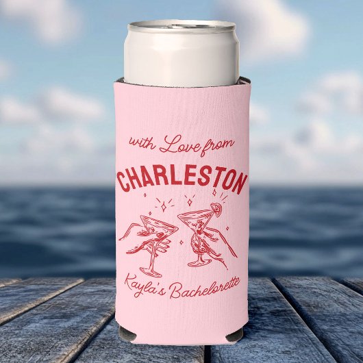Met liefde van [Your City] Custom Bachelorette Seltzer Blikjeskoeler