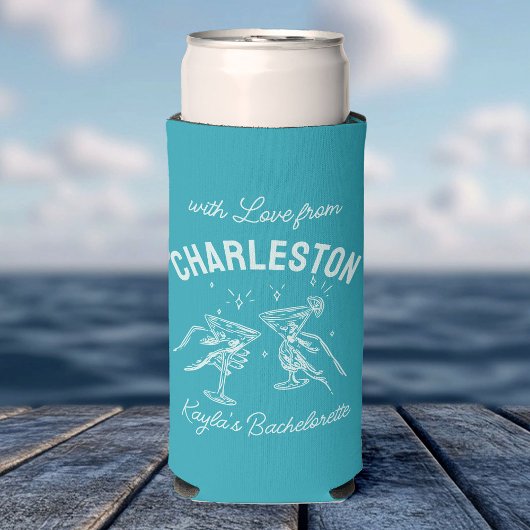 Met liefde van [Your City] Custom Bachelorette Seltzer Blikjeskoeler