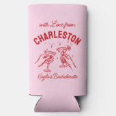 Met liefde van [Your City] Custom Bachelorette Seltzer Blikjeskoeler (Achterkant)