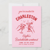 Met liefde van [Your City] Pink Bachelorette Party Kaart (Voorkant)