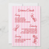 Met liefde van [Your City] Pink Bachelorette Party Kaart (Achterkant)