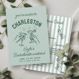 Met liefde van [Your City] Sage Bachelorette Party Kaart