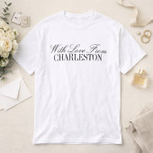 Met Liefde Vanuit Custom City Bruiloftsshirt Worp T-shirt