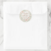 Met Liefde Verpakt Sticker – Bloemendecor Roze (Tas)