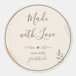 Met liefde vervaardigd Elegant Handgemaakt Ronde Sticker