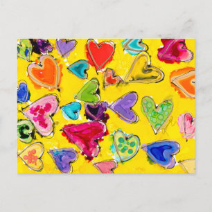 Met Liefde Vervulde Harten Ansichtkaart Briefkaart