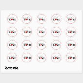 Met liefde verzegeld Cirkel Retouradres Label  (Vel)
