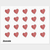met liefde vierkante sticker (Vel)