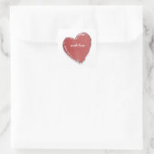 met liefde vierkante sticker (Tas)