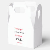 Met liefde voeg koppel naam letter toe dank je toe bedankdoosjes (Geopend)