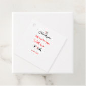 Met liefde voeg koppel naam letter toe dank je voe bedankjes labels (In situ)