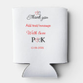 Met liefde voeg koppel naam letter toe dank je voe blikjeskoeler (Achterkant)