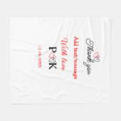 Met liefde voeg koppel naam letter toe dank je voe fleece deken (Voorkant (Horizontaal))