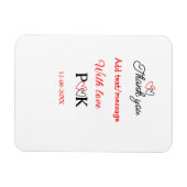 Met liefde voeg koppel naam letter toe dank je voe magneet (Horizontaal)