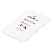 Met liefde voeg koppel naam letter toe dank je voe magneet (Linkerzijde)