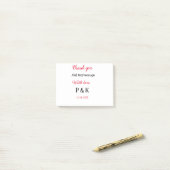 Met liefde voeg koppel naam letter toe dank je voe post-it® notes (Op bureau)