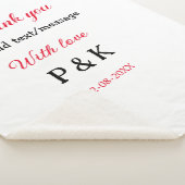 Met liefde voeg koppel naam letter toe dank je voe sherpa deken (3/4)