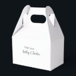 Met liefde voeg paar naam bruiloft eenvoudig minim bedankdoosjes<br><div class="desc">meisjesontwerp</div>