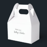 Met liefde voeg paar naam bruiloft eenvoudig minim bedankdoosjes<br><div class="desc">meisjesontwerp</div>