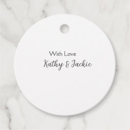 Met liefde voeg paar naam bruiloft eenvoudig minim bedankjes labels