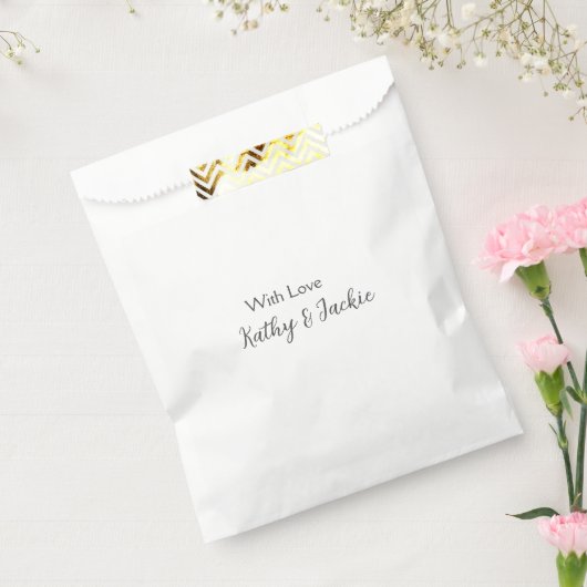 Met liefde voeg paar naam bruiloft eenvoudig minim bedankzakje (Gezegeld)