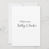Met liefde voeg paar naam bruiloft eenvoudig minim kaart (Achterkant)